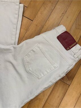 Jil Sander Made In Italy White Stretch Jeans Men’s 36x28 Designer Denim